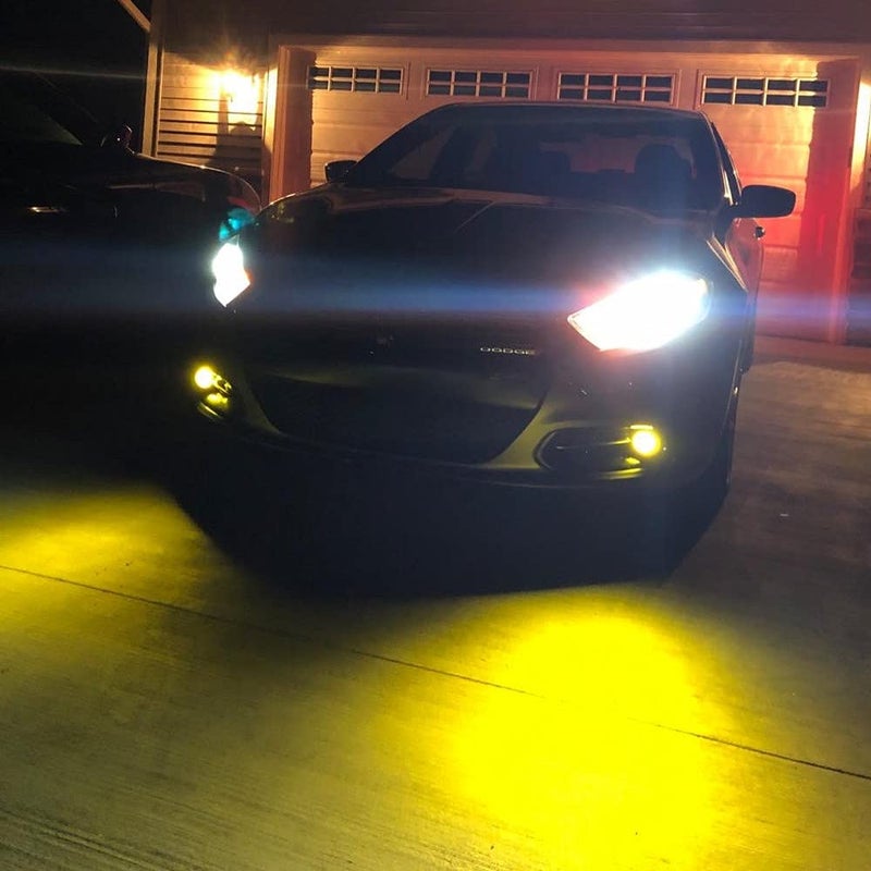 Alla Lighting 3800lm 2504 PSX24W LED Fog Light Bulbs 12276, 3000K Golden Yellow Xtreme Super Bright PG20/7 Base ETI-56 SMD 12V Upgrade - Image 2